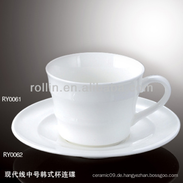 Japan-Stil gute Qualität chinesische moderne Linie Porzellan Teetasse &amp; Untertasse